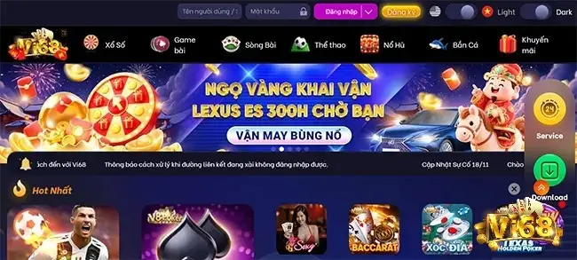 Vi68 là một trong những nhà cái nổi tiếng được nhiều người chơi lựa chọn đặt cược Esports