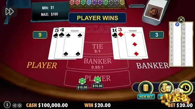 Baccarat RNG là một trong những hình thức chơi bài online được nhiều cược thủ yêu thích hiện nay