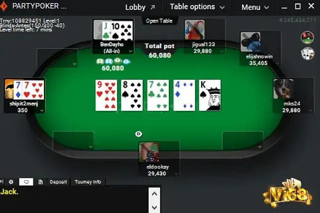 Vòng thứ 5 là lượt cuối cùng chính là phần quyết định của một ván bài Texas Holdem